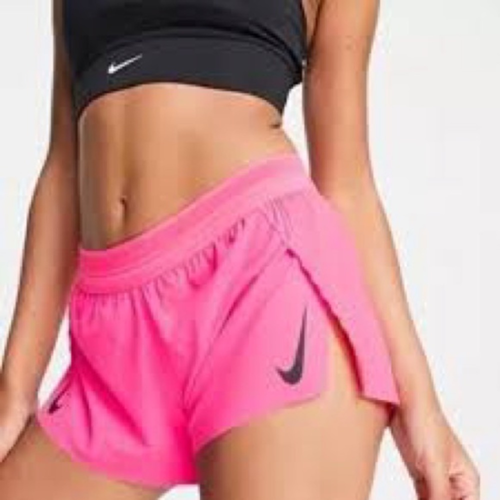 Nike AeroSwift Dri FIT ADV Brief-Lined Running Shorts Slim Fit Sz M Bright Pink - Picture 10 of 11
